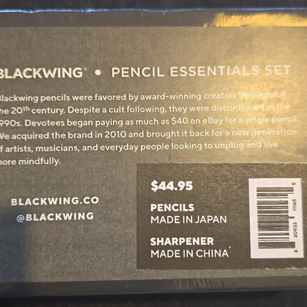 NEW!!! Blackwing Pencil Essentials Set, Retail Price $49.95 USD